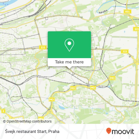Švejk restaurant Start, Průběžná 28 100 00 Praha mapa