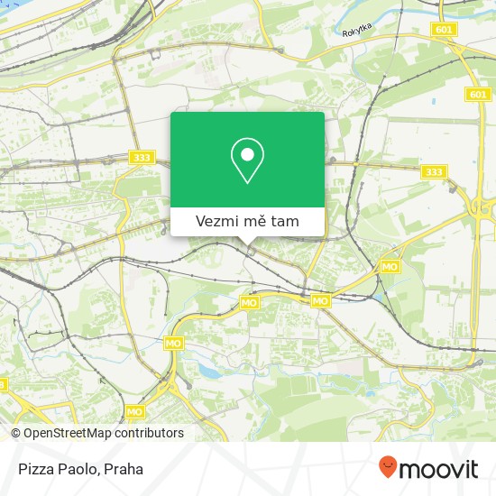 Pizza Paolo, Průběžná 180 / 42 100 00 Praha mapa