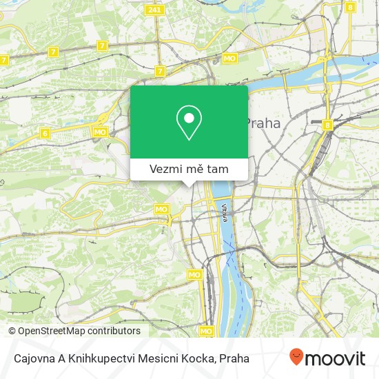 Cajovna A Knihkupectvi Mesicni Kocka, Zubatého 305 / 6 150 00 Praha mapa