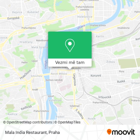 Mala India Restaurant mapa