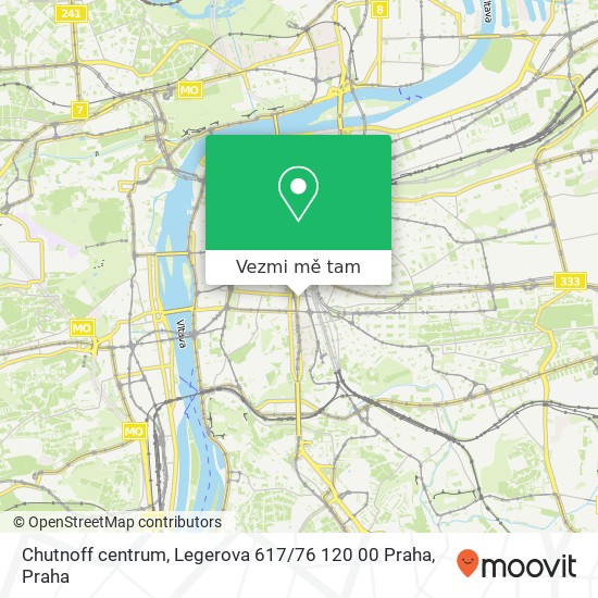 Chutnoff centrum, Legerova 617 / 76 120 00 Praha mapa