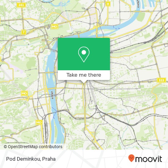 Pod Demínkou, Žitná 110 00 Praha mapa