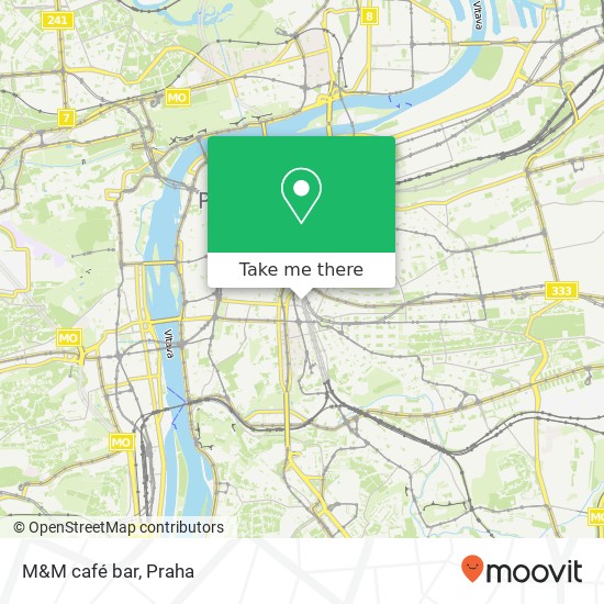 M&M café bar, Rubešova 636 / 6 120 00 Praha mapa