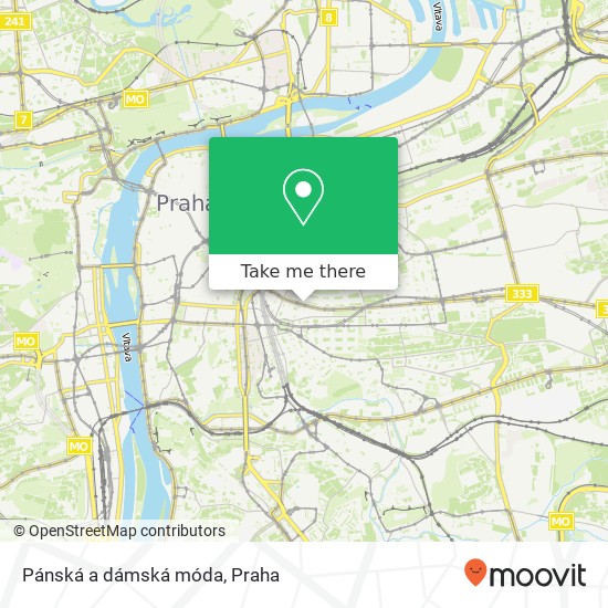 Pánská a dámská móda, Blanická 21 120 00 Praha mapa