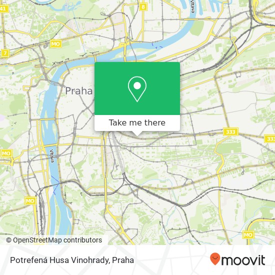 Potrefená Husa Vinohrady, Vinohradská 120 00 Praha mapa