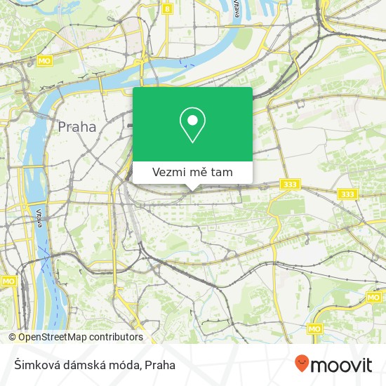 Šimková dámská móda, Vinohradská 58 130 00 Praha mapa