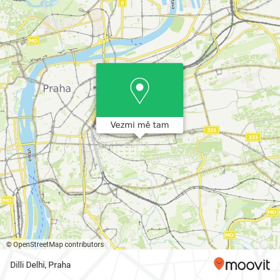 Dilli Delhi, U Vodárny 898 / 10 130 00 Praha mapa