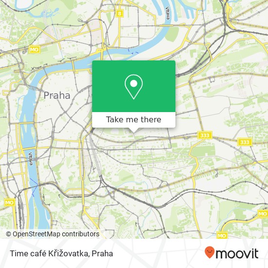 Time café Křižovatka, Slavíkova 6 130 00 Praha mapa