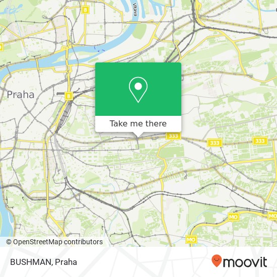 BUSHMAN, Vinohradská 151 130 00 Praha mapa