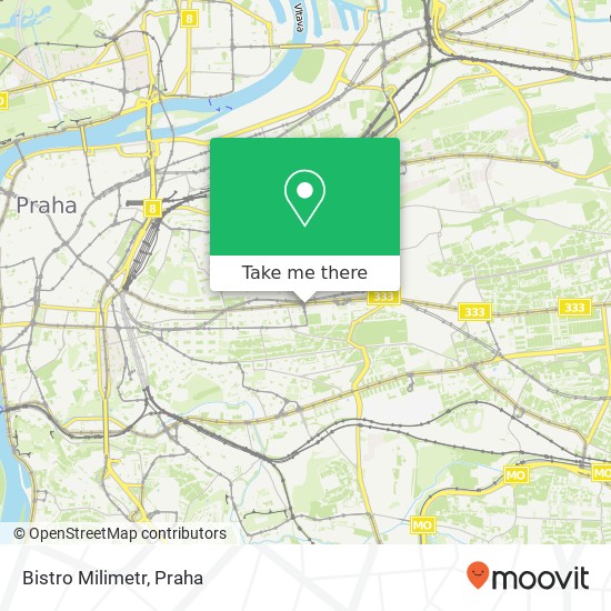 Bistro Milimetr, Jičínská 2348 / 10 130 00 Praha mapa