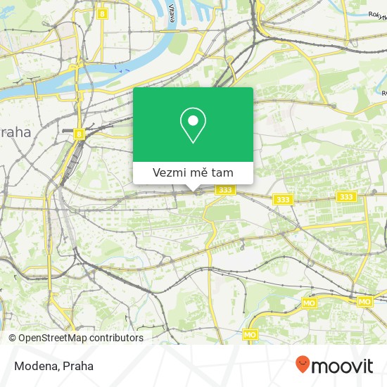 Modena, Vinohradská 162 130 00 Praha mapa