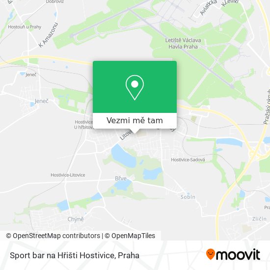 Sport bar na Hřišti Hostivice mapa