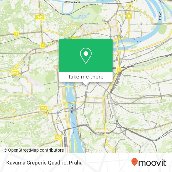 Kavarna Creperie Quadrio, Spálená 2121 / 22 110 00 Praha mapa