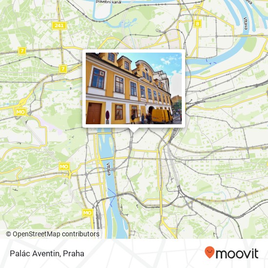 Palác Aventin, Purkyňova 4 110 00 Praha mapa