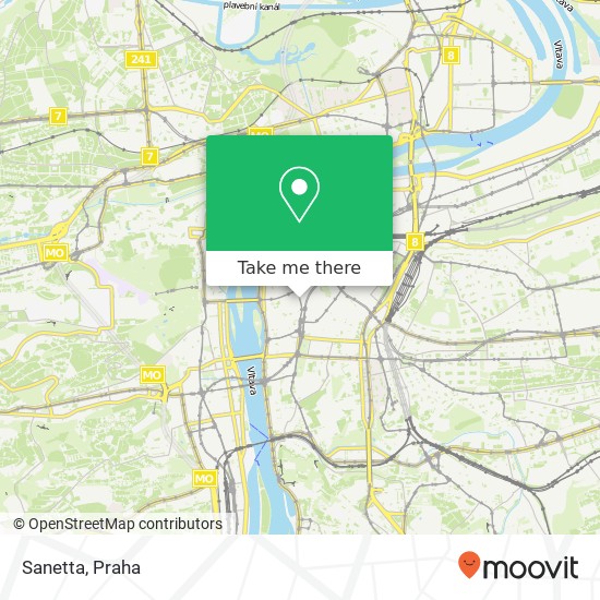 Sanetta, Spálená 22 110 00 Praha mapa