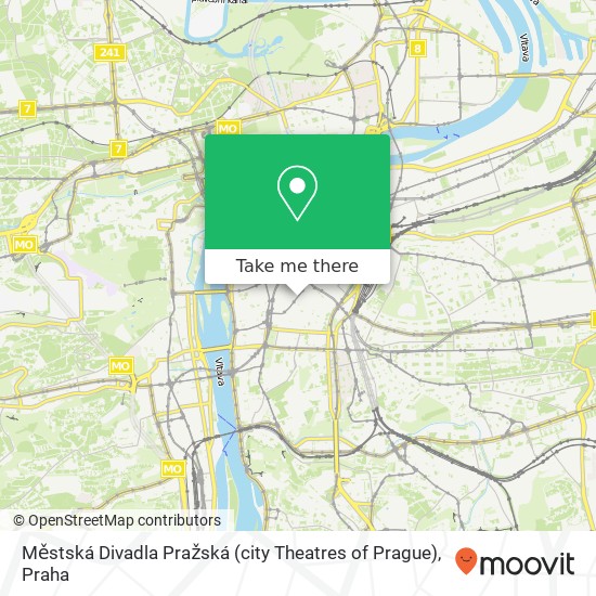 Městská Divadla Pražská (city Theatres of Prague) mapa