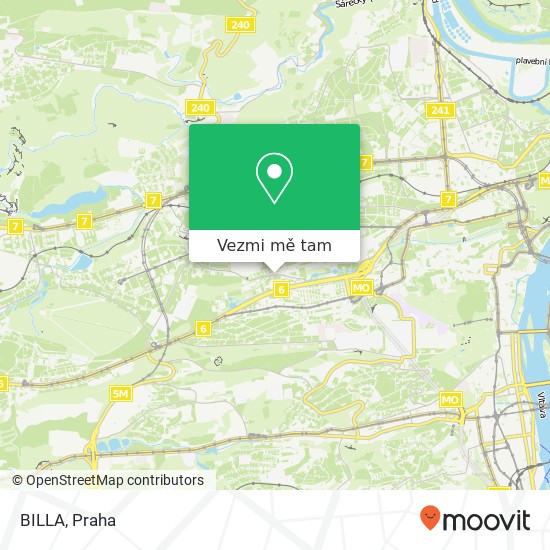 BILLA, Radimova 40 169 00 Praha mapa