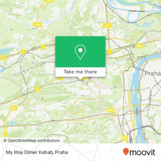 My Way Döner Kebab, Bělohorská 274 / 9 169 00 Praha mapa