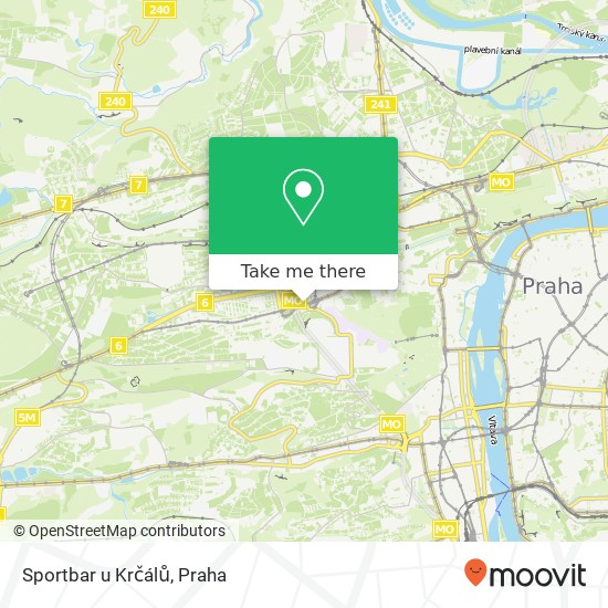 Sportbar u Krčálů mapa