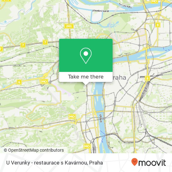 U Verunky - restaurace s Kavárnou, Hellichova 397 / 14 118 00 Praha mapa