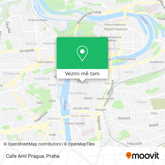 Cafe Ami Prague mapa