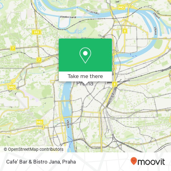 Cafe' Bar & Bistro Jana, Železná 110 00 Praha mapa