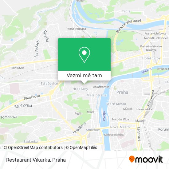 Restaurant Vikarka mapa