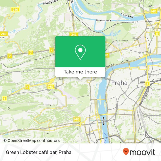 Green Lobster café bar, Nerudova 43 118 00 Praha mapa
