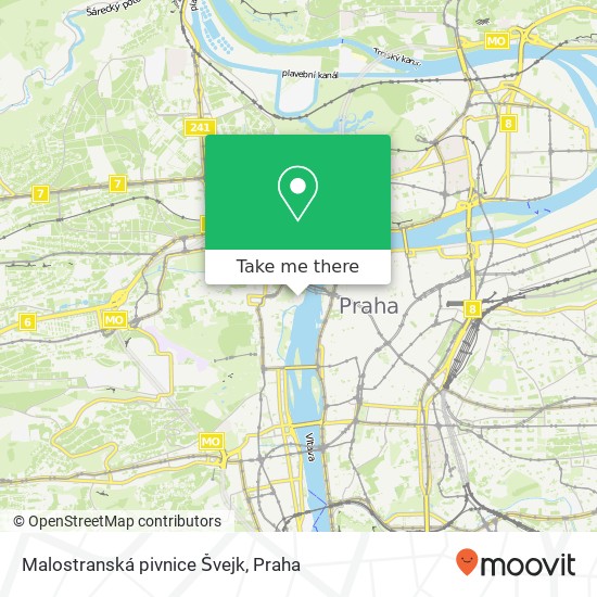 Malostranská pivnice Švejk, Cihelná 3 118 00 Praha mapa