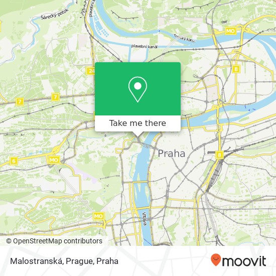 Malostranská, Prague, Klárov 118 00 Praha mapa