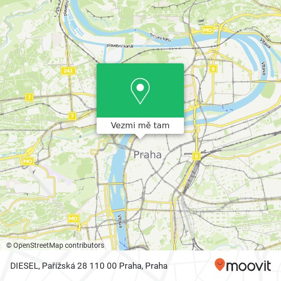 DIESEL, Pařížská 28 110 00 Praha mapa