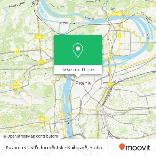 Kavárna v Ústřední městské Knihovně, Maiselova 38 / 15 110 00 Praha mapa