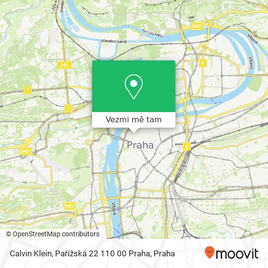 Calvin Klein, Pařížská 22 110 00 Praha mapa