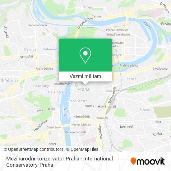 Mezinárodní konzervatoř Praha - International Conservatory mapa