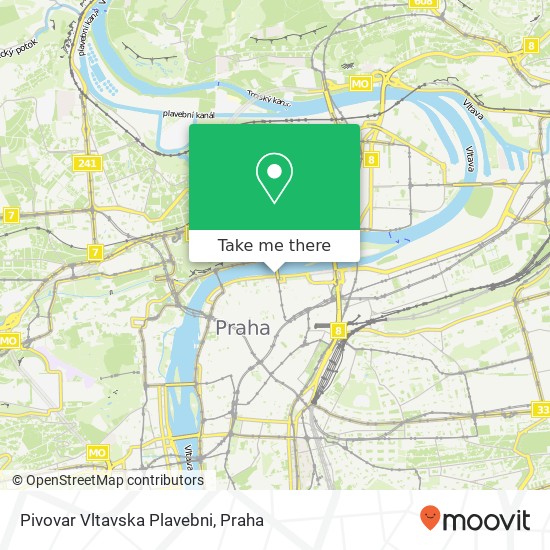 Pivovar Vltavska Plavebni, 110 00 Praha mapa