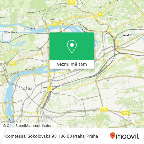 Comtessa, Sokolovská 93 186 00 Praha mapa