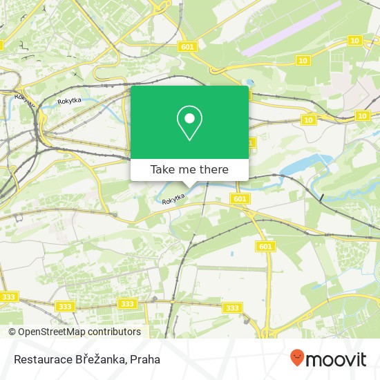 Restaurace Břežanka, Před Mosty 190 00 Praha mapa