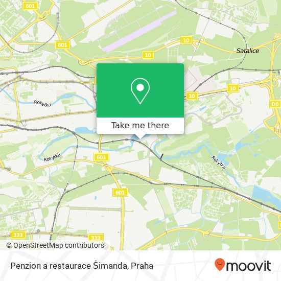 Penzion a restaurace Šimanda, Šimanovská 47 198 00 Praha mapa