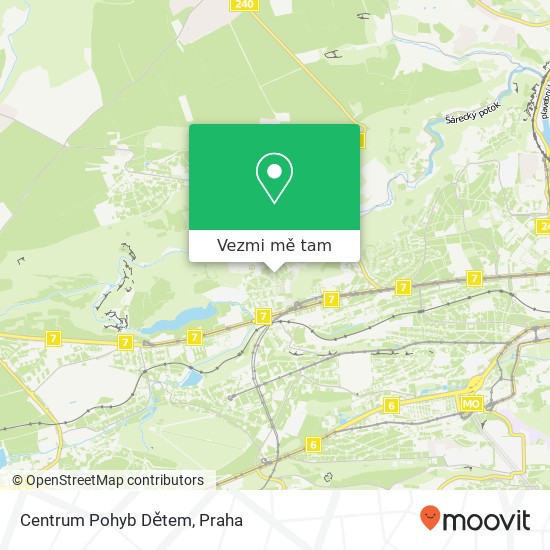 Centrum Pohyb Dětem, Vokovická 374 / 34 160 00 Praha mapa