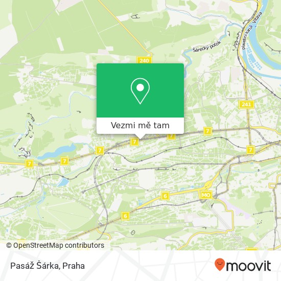 Pasáž Šárka, Evropská 73 160 00 Praha mapa