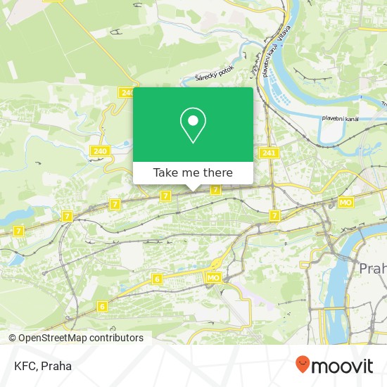 KFC, Evropská 2591 / 33d 160 00 Praha mapa