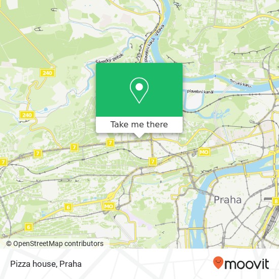 Pizza house, Evropská 517 / 6 160 00 Praha mapa