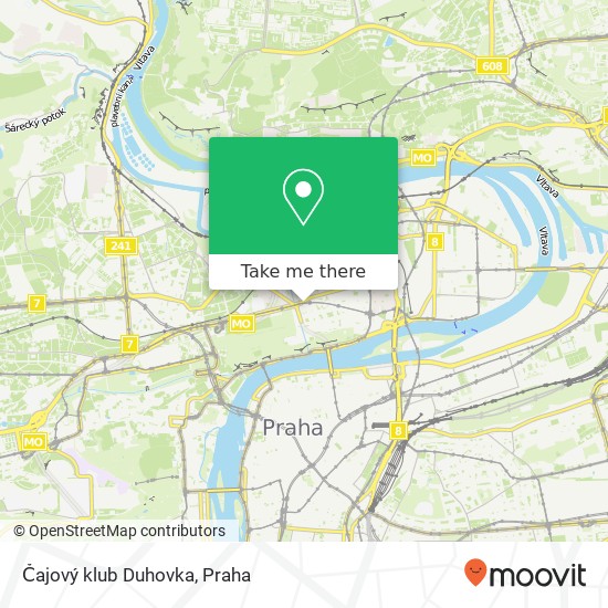 Čajový klub Duhovka, Milady Horákové 73 170 00 Praha mapa