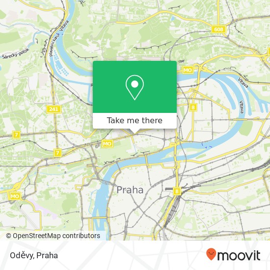Oděvy, Milady Horákové 71 170 00 Praha mapa