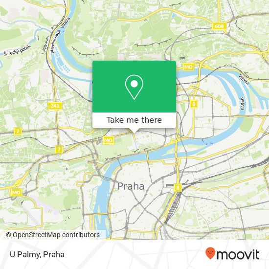 U Palmy, Jirečkova 949 / 17 170 00 Praha mapa