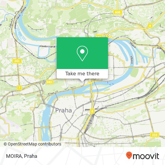 MOIRA, Veverkova 6 170 00 Praha mapa