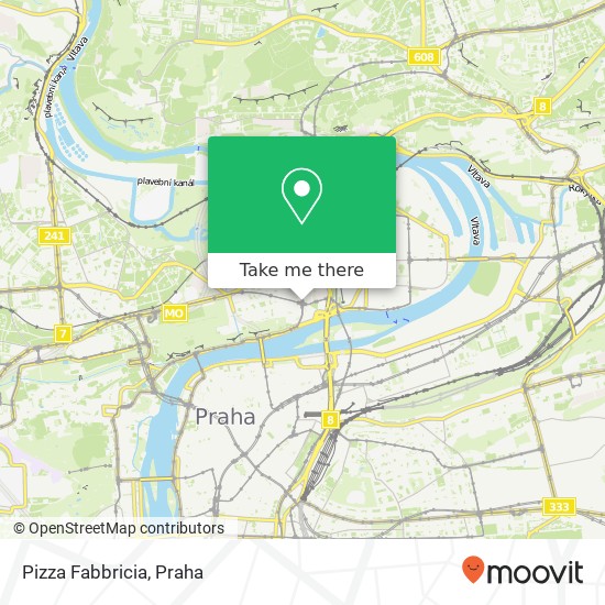 Pizza Fabbricia, Dukelských hrdinů 16 170 00 Praha mapa