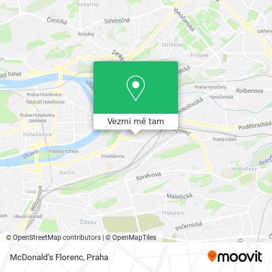 McDonald's Florenc mapa