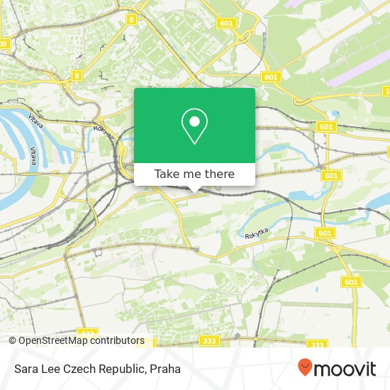 Sara Lee Czech Republic, K Žižkovu 640 / 9 190 00 Praha mapa