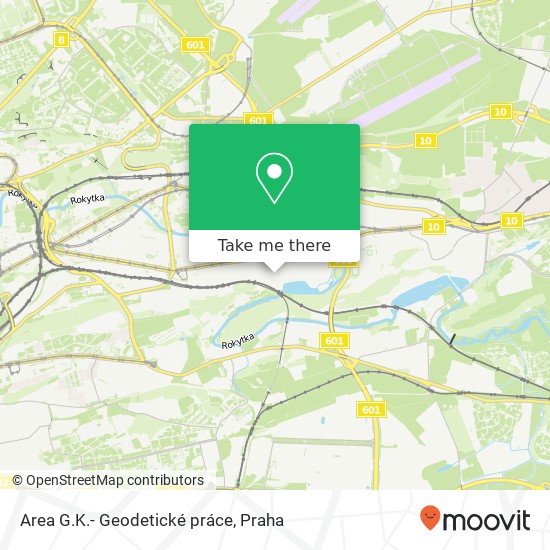 Area G.K.- Geodetické práce, U Elektry 650 / 2 198 00 Praha mapa
